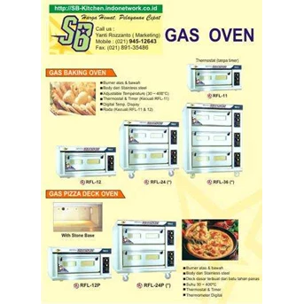 GAS BAKING OVEN & GAS PIZZA DECK OVEN