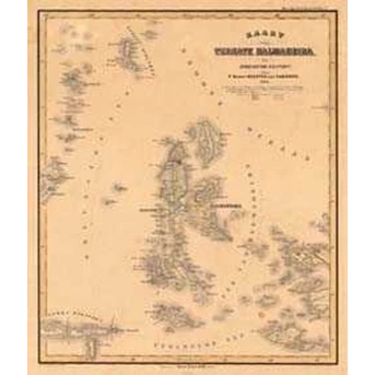 Kaart van Ternate Halmaheira en omringende eilanden 1854