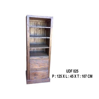 OPEN BOOKCASE W/ 2-DRAWER UDF 025