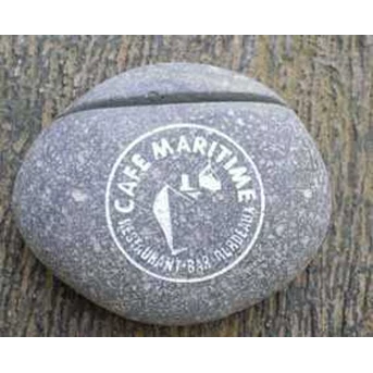 Bali Engraved River Stone Card Holder