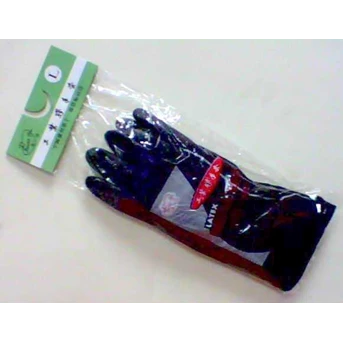 Double One Rubber Glove Black Size : L