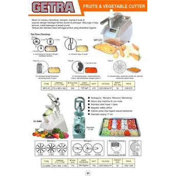 FRUITS AND VEGETABLES CUTTER