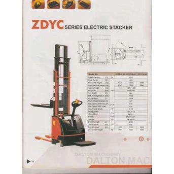 Full Electric Stackers ZDYC Dalton