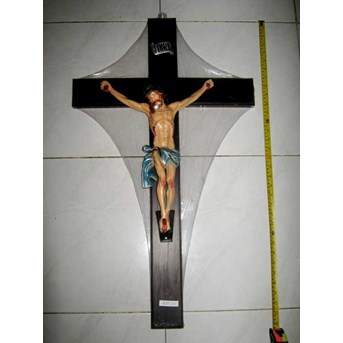 Salib dinding/ gantung kayu, 85 cm
