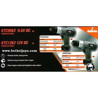 CORDLESS DRILL KTC96K2 DC & KTC12K2 DC BLACK & DECKER
