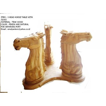 horse table with round glass