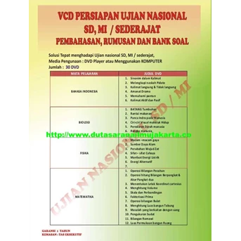 SDP013 - Bimbingan Ujian Nasional SD ( 30 DVD)