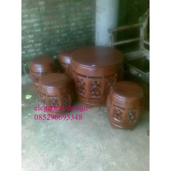 MEJA DRUMB / KURSI TERAS KENDANG