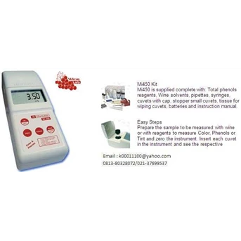 Mi450 Photometer for the determination of COLOR & PHENOLS in wine analysis, Hp: 081380328072, Email : k00011100@ yahoo.com