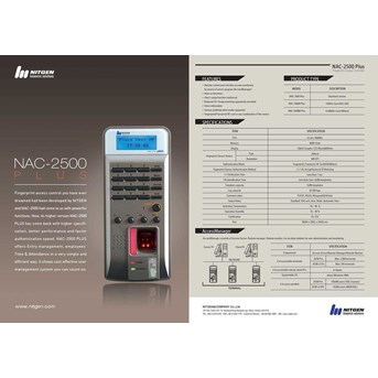 Nitgen NAC 2500 Plus Fingerprint Time Attendance & Access Control