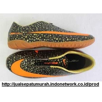 Sepatu Futsal Nike Mercurial Tiger Hitam-Orange ( UK 40-44)