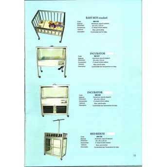 Peralatan Rumah Sakit ( Inkubator, Ranjang bayi)