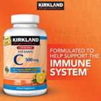 Kirkland Vitamin C 500 mg Chewable for Kids & Adults Promotes Healthy & Strong Immune System.