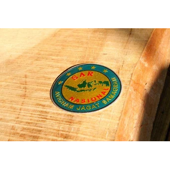 stiker timbul embossed logo SAR
