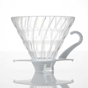 Hario VDG-02W V60 glass dripper white handle