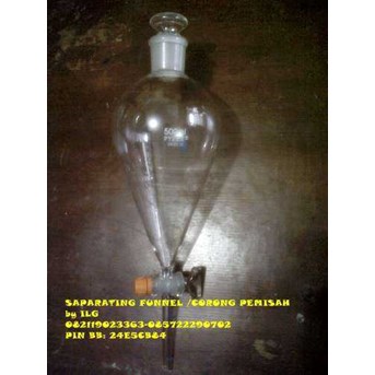 ALAT LABORATORIUM, LABORATORY GLASSWARE, LAB GLASSWAREsaparating funnel ( CORONG PISAH)