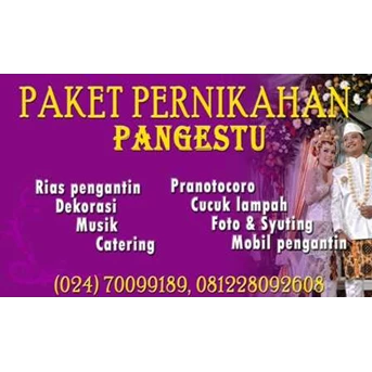 Paket Pernikahan Pangestu Semarang