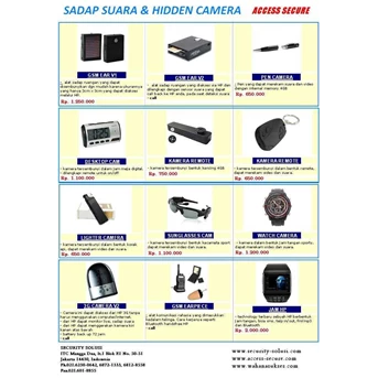 Hidden Camera & Alat Sadap Suara