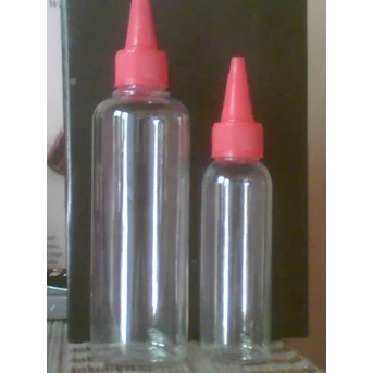 BOTOL PET TINTA UKURAN 100 ML DAN 200 ML TUTUP RUNCING
