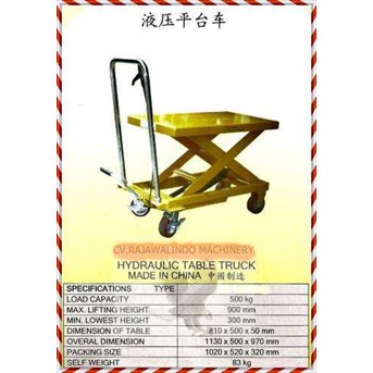 HYDRAULIC TABLE TRUCK