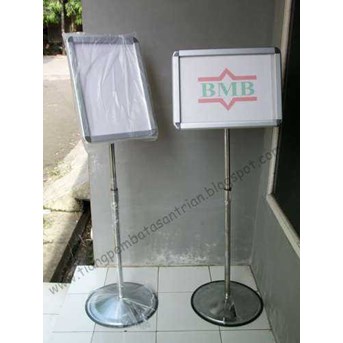 Standing poster stainless, Tiang display stainless, Display stand, Signboard, Standing Signage A3, Tiang display A2, Signboard antrian A4, Tiang display A1