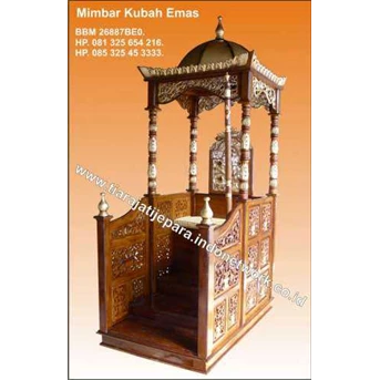 kubah mas mimbar podium