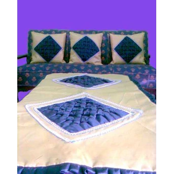 Satu set Taplak dan Sarung Bantal Model Smock Melati