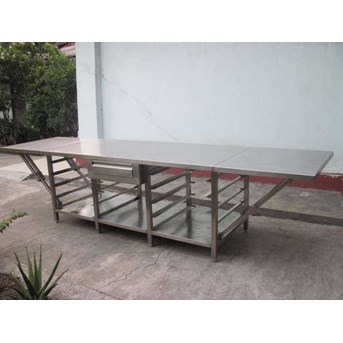 Meja kerja lipat stainless