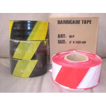Barricade Tape Hitam Kuning Merah Putih