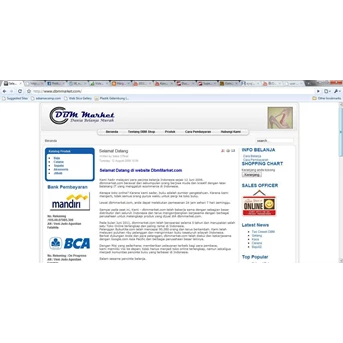 Website e-commerce contoh: ( dbmmarket.com)