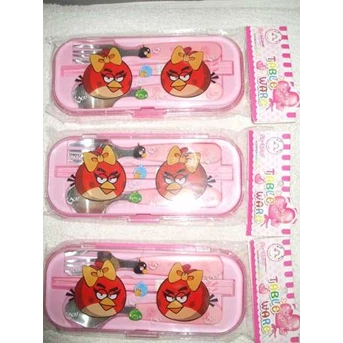 Sendok Garpu Set karakter Angry Bird