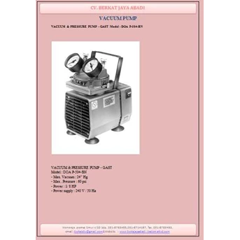 vacuum & pressure pump - gast model : doa p-504-bn