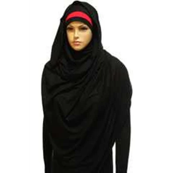 Pashmina rayon hitam