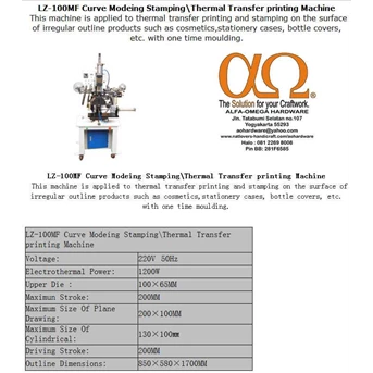 LZ-100MF Curve Modeing StampingThermal Transfer printing Machine