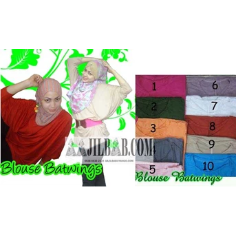 Blouse batwing kaos rayon