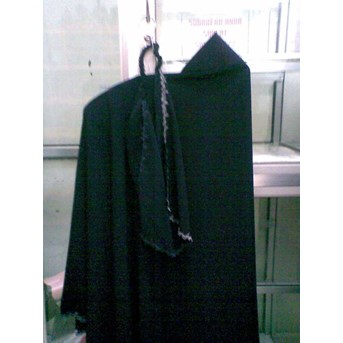Jilbab + Cadar Karet Biru Dongker