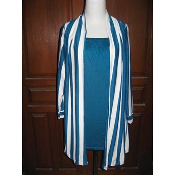 Atasan Cardigan Tempel Biru Tosca