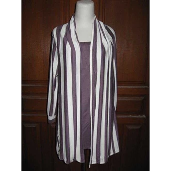 Atasan Cardigan Tempel Ungu Muda
