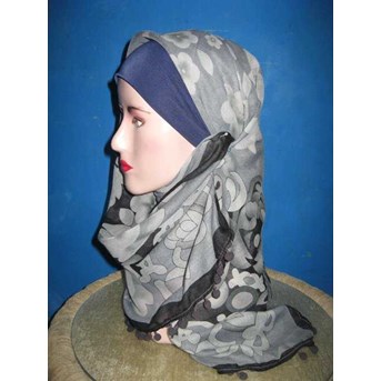 Jilbab Obama Pentul Abu-Abu Hitam