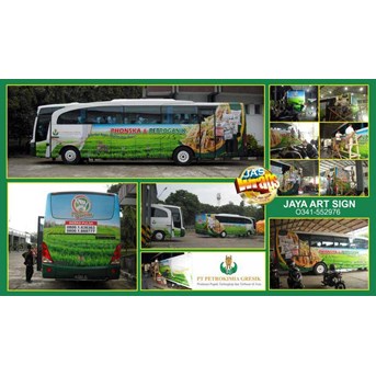 Bus Wrap / Sticker untuk Bus PT Petrokimia Gresik