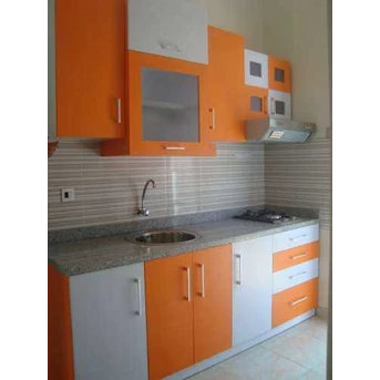 kitchen set minimalis orange