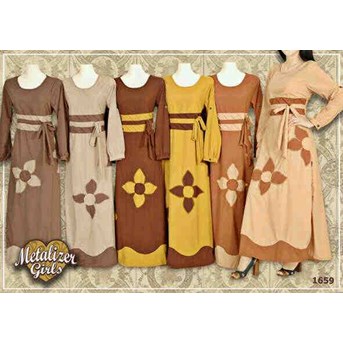 Gamis Metalizer Bunga
