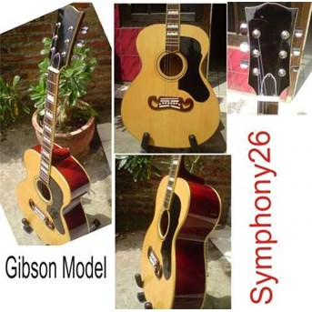 gitar akustik costum model gibson