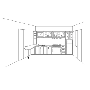 sketsa Kitchen set