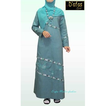 GMD GOLD 07 HIJAU( Gamis Bordir Dws)
