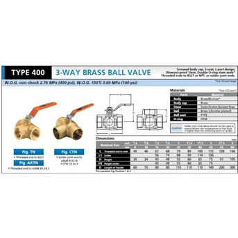 Ball Valve KITZ 3 way Fig.TN