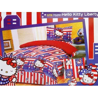 Sprei Katun Lokal ( STR Hello Kitty Liberty)