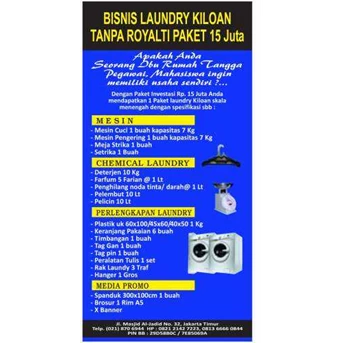 Paket usaha laundry kiloan