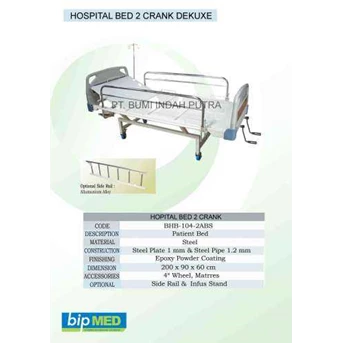 hospital bed 2 crank deluxe (abs)-1