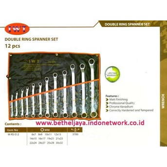 IWT Double ring spanner Wrench Set ( mm ) 12 pcs